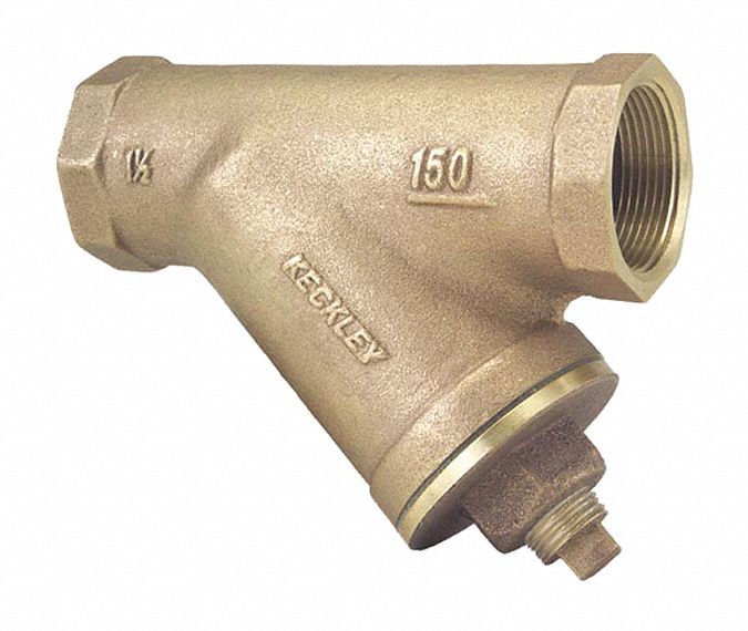 KECKLEY, Bronze, 3 in, Y Strainer 45AL1531THYBC045P34FTIF Grainger