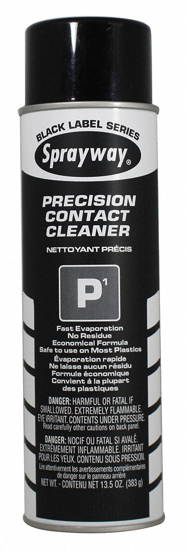 SPRAYWAY Contact Cleaner, 13.5 oz Aerosol Can, Unscented Liquid, 1 EA