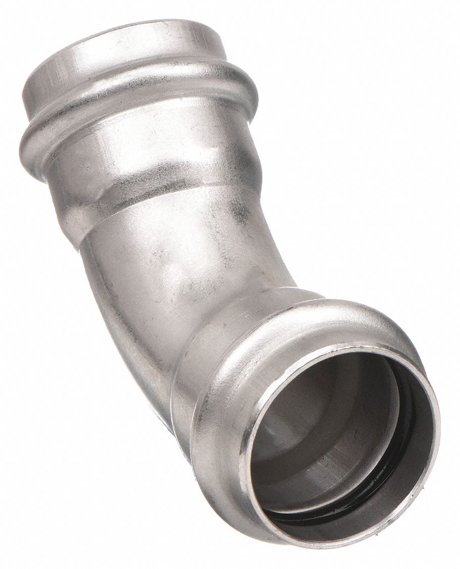 VIEGA PROPRESS, 304 Stainless Steel, PressFit x PressFit, 45 Degree