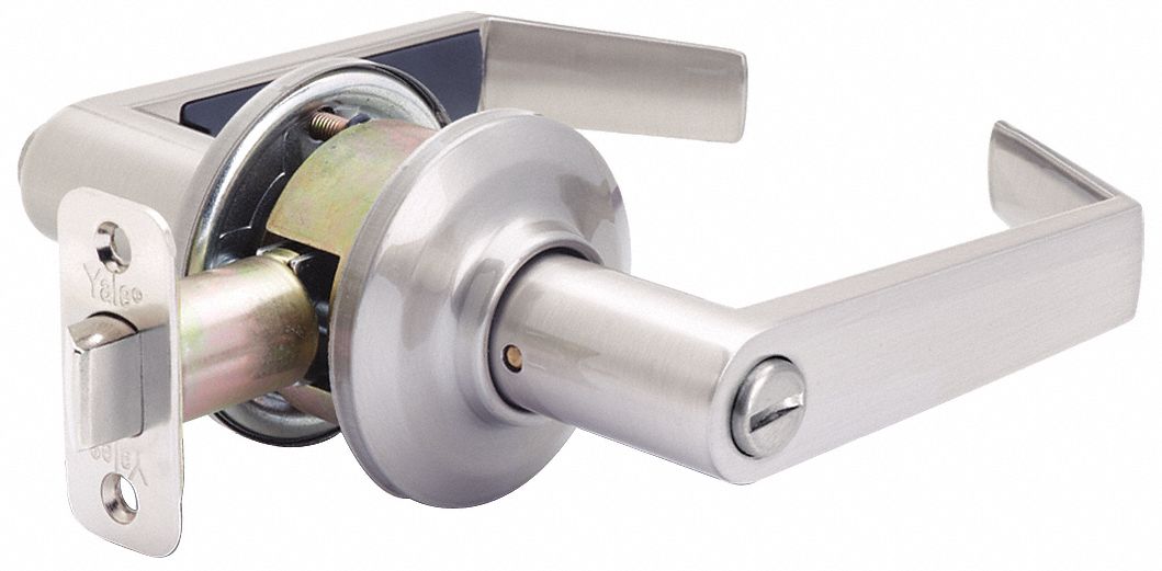 YALE Lever Lockset 2, YH Collection Augusta, Satin Chrome, Not Keyed