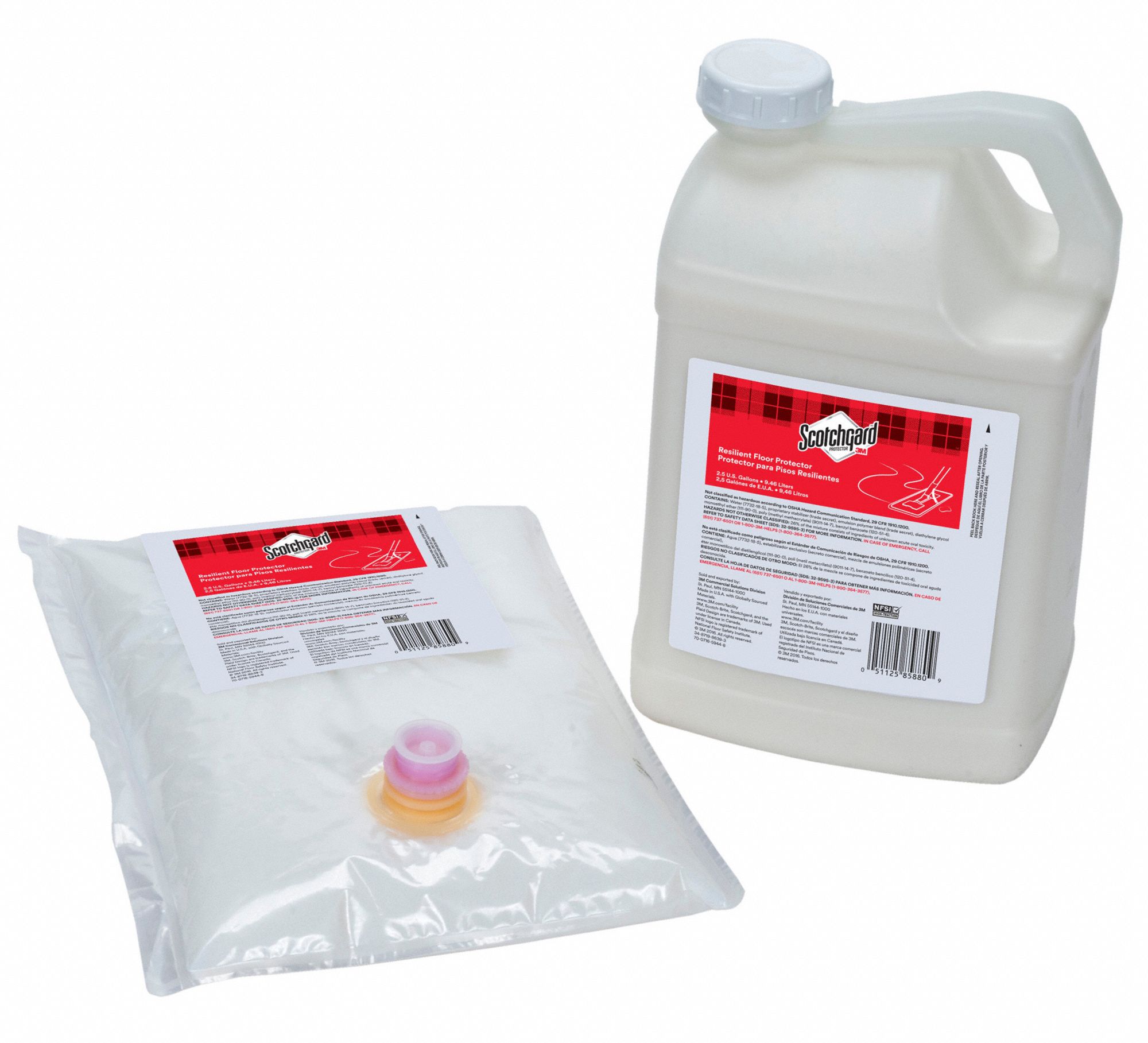 SCOTCHGARD Floor Protector Bag, 1 gal Container Size, Ready to Use