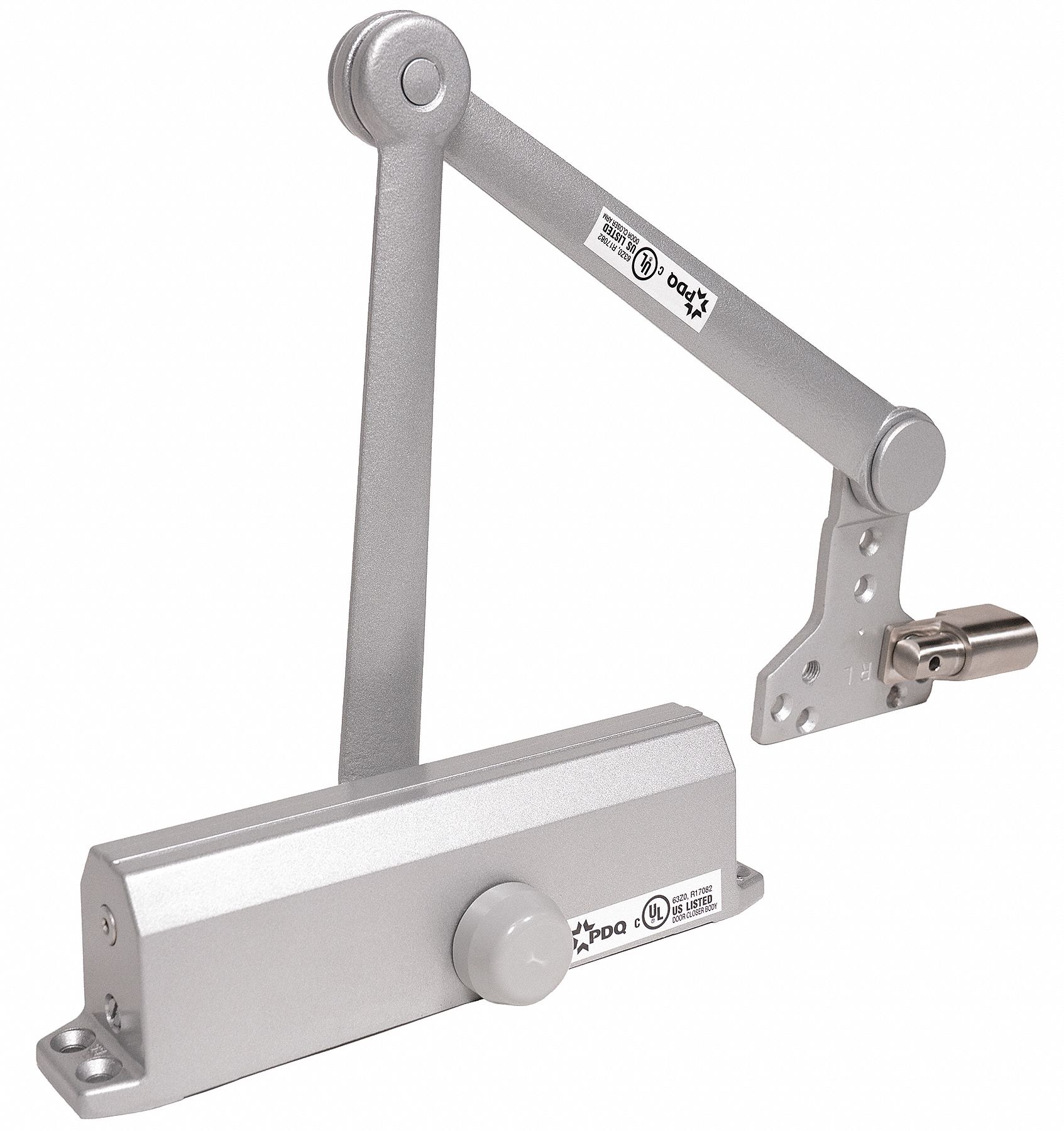 GRAINGER APPROVED Manual Hydraulic Door Closer, Light Duty, Interior