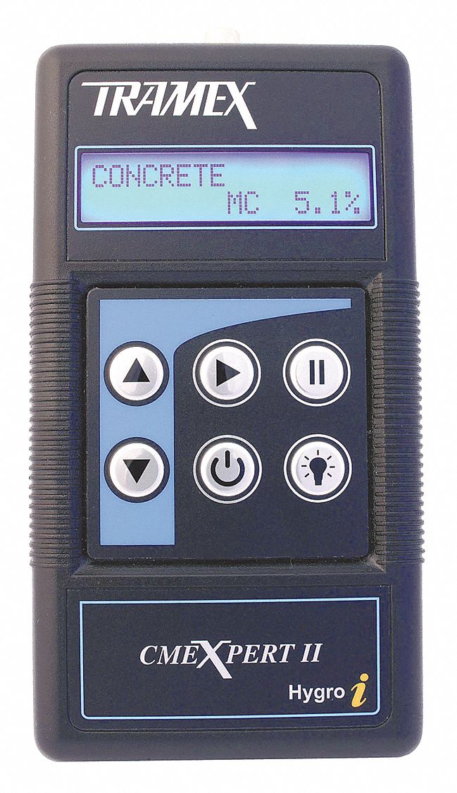 TRAMEX Moisture Meter, For Concrete/Wood, Digital 45CY31CMEX2 Grainger