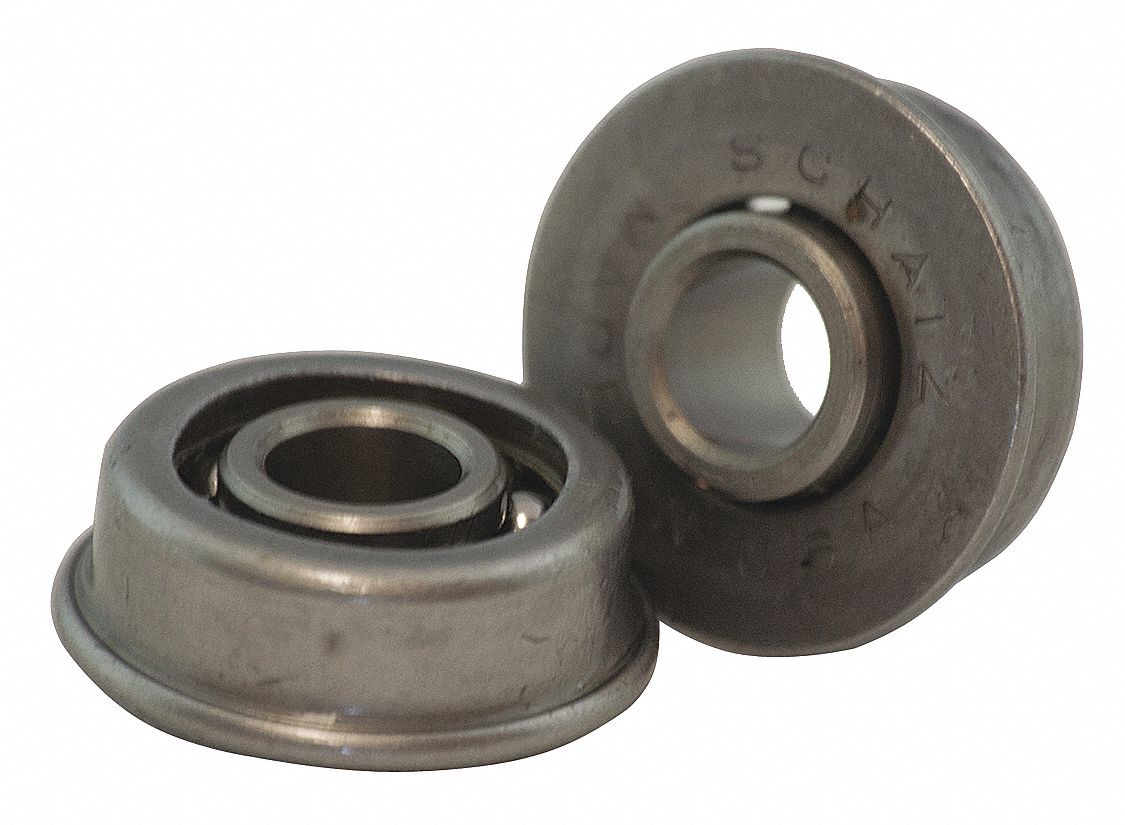 SCHATZ BEARING Flanged Ball Bearing, 11/16in dia, 35lb 45DK27AF1622