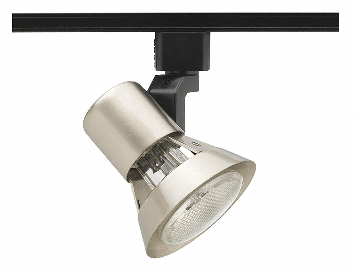 Incandescent, Silver, Track Lighting Head 45DM08R531 SC Grainger