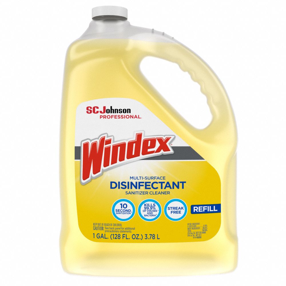 WINDEX Disinfectant and Sanitizer, 1 gal Cleaner Container Size, Jug