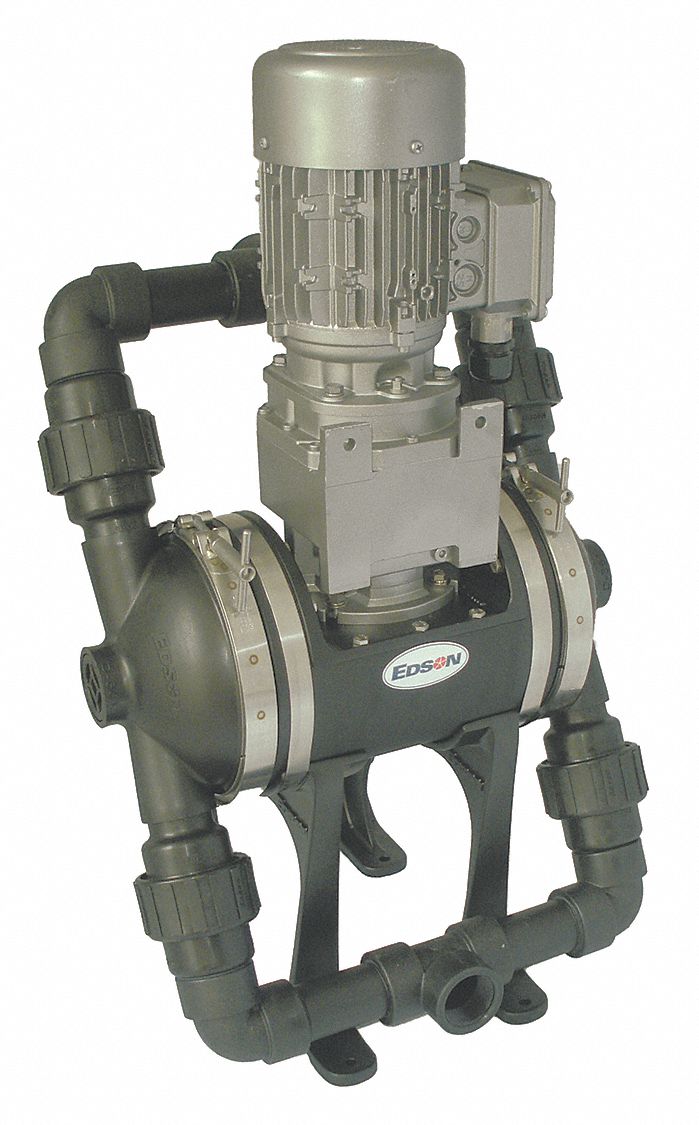 EDSON Electric Double Diaphragm Pump, Voltage 110V/220V, Polypropylene 45DY8525541 Grainger