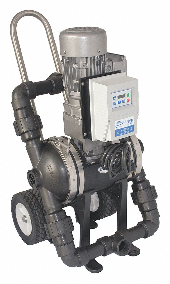 EDSON Electric Double Diaphragm Pump, Voltage 110V, Polypropylene