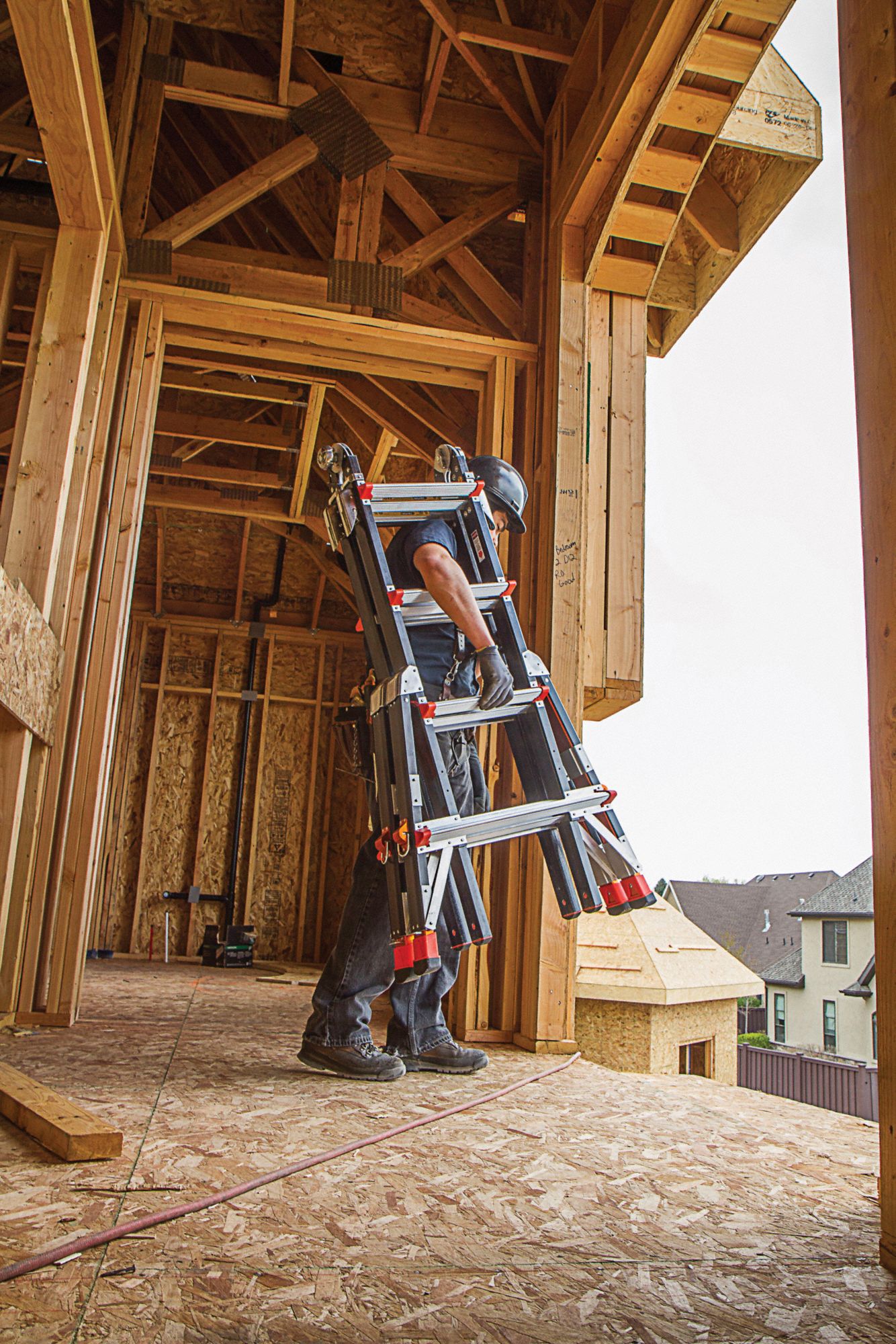 LITTLE GIANT 22 ft Fiberglass Multipurpose Ladder, 300 lb Load Capacity