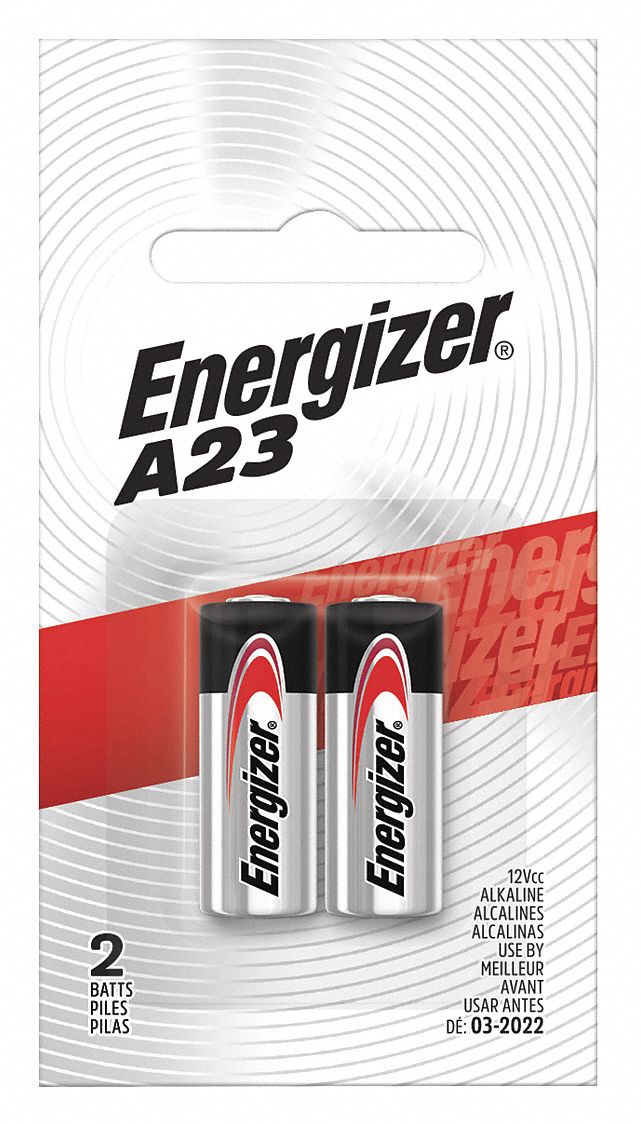 ENERGIZER, A23 Battery Size, Alkaline, Battery 45EK03A23BPZ2 Grainger
