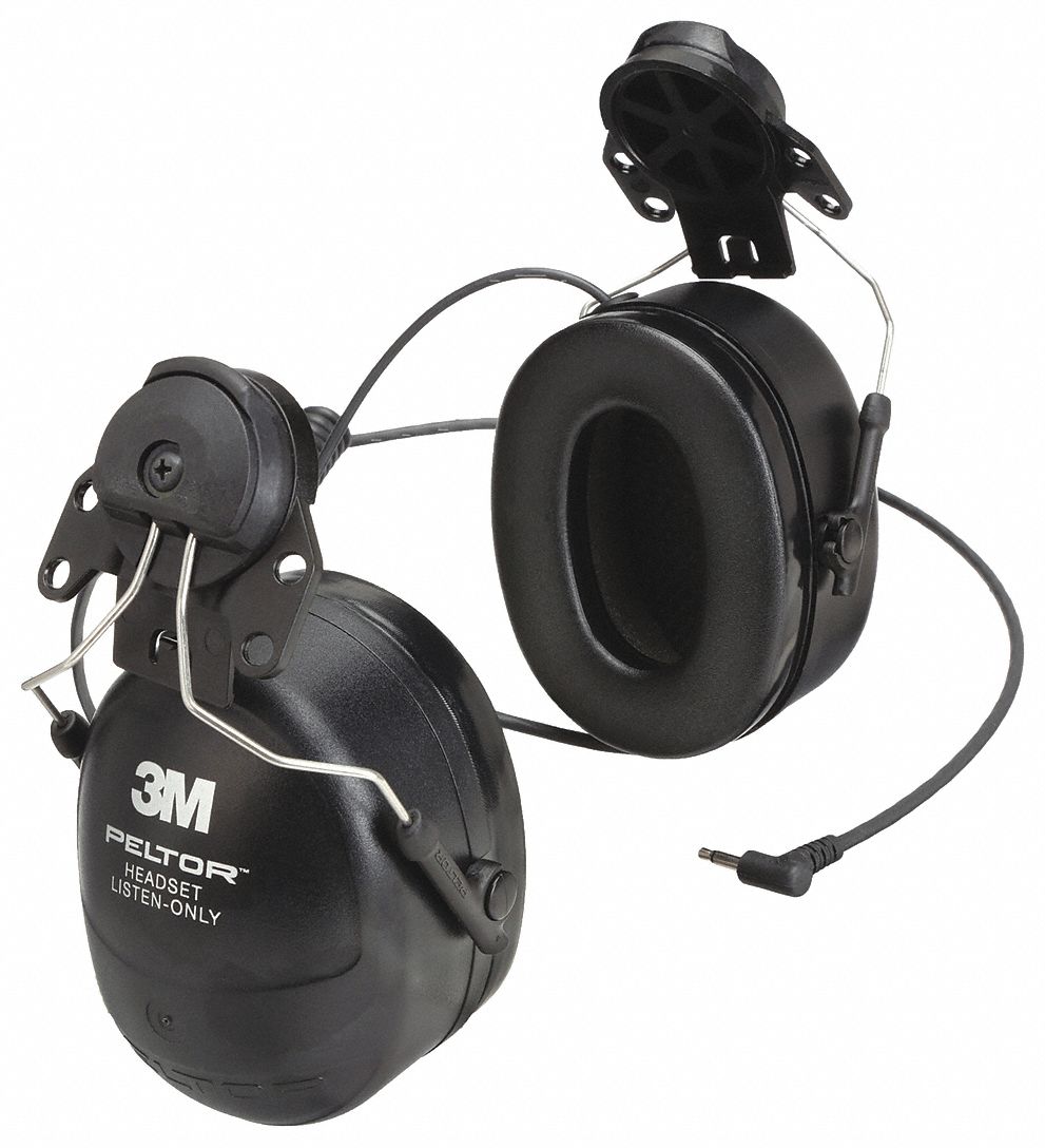 3M, Hard HatMounted Earmuff, Passive, Communication Headset 45EU02