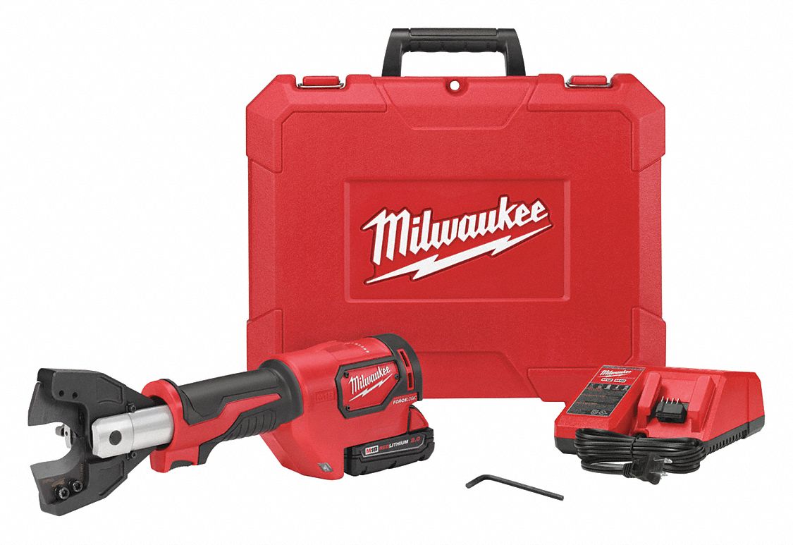 MILWAUKEE Cordless Cable Cutter Kit, 18.0V - 45FD45|2672-21 - Grainger