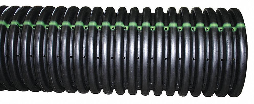 ADVANCED DRAINAGE SYSTEMS 20 ft Single Perforated Drainage Pipe, 18 in