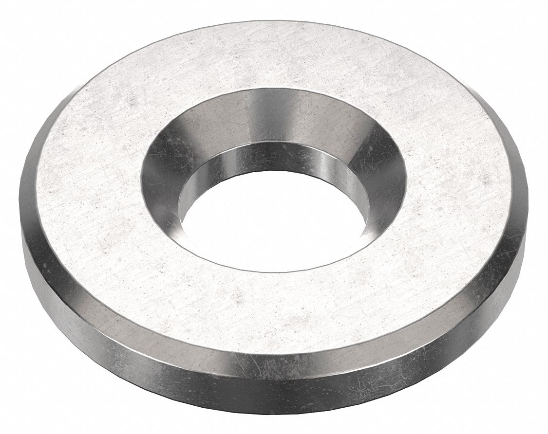 For Screw Size 1/4 in, Stainless Steel, Countersunk Washer 45FP08