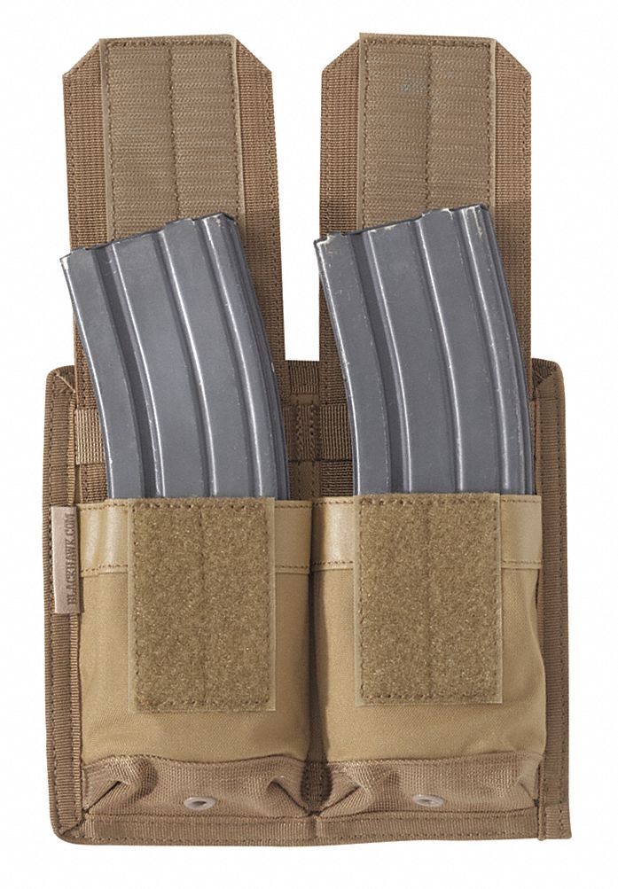 BLACKHAWK Magazine Pouch, HookandLoop, 500D Nylon, Coyote Tan