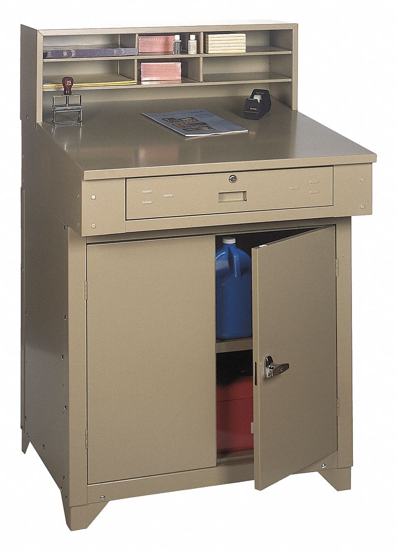 EDSAL, Desk, 34 in x 30 in x 55 in, Shop Desk 45GR95PSD7813