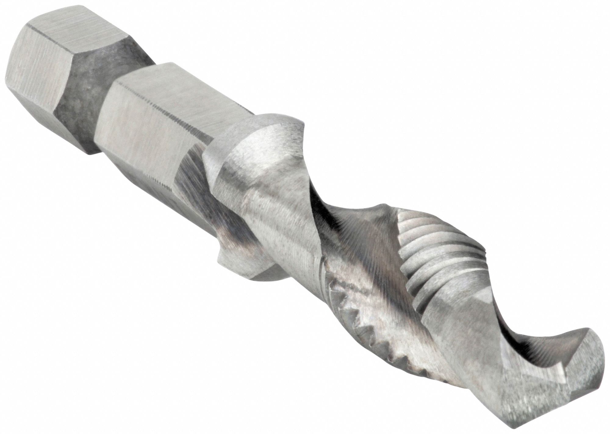 DEWALT, M8x1.25 Thread Size, 2 11/32 in Overall Lg, Combination Drill