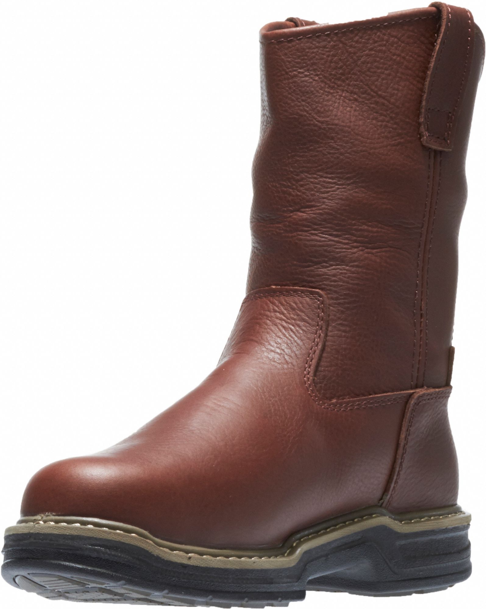 WOLVERINE Wellington Boot, 12, M, Men's, Dark Brown, Steel Toe Type, 1