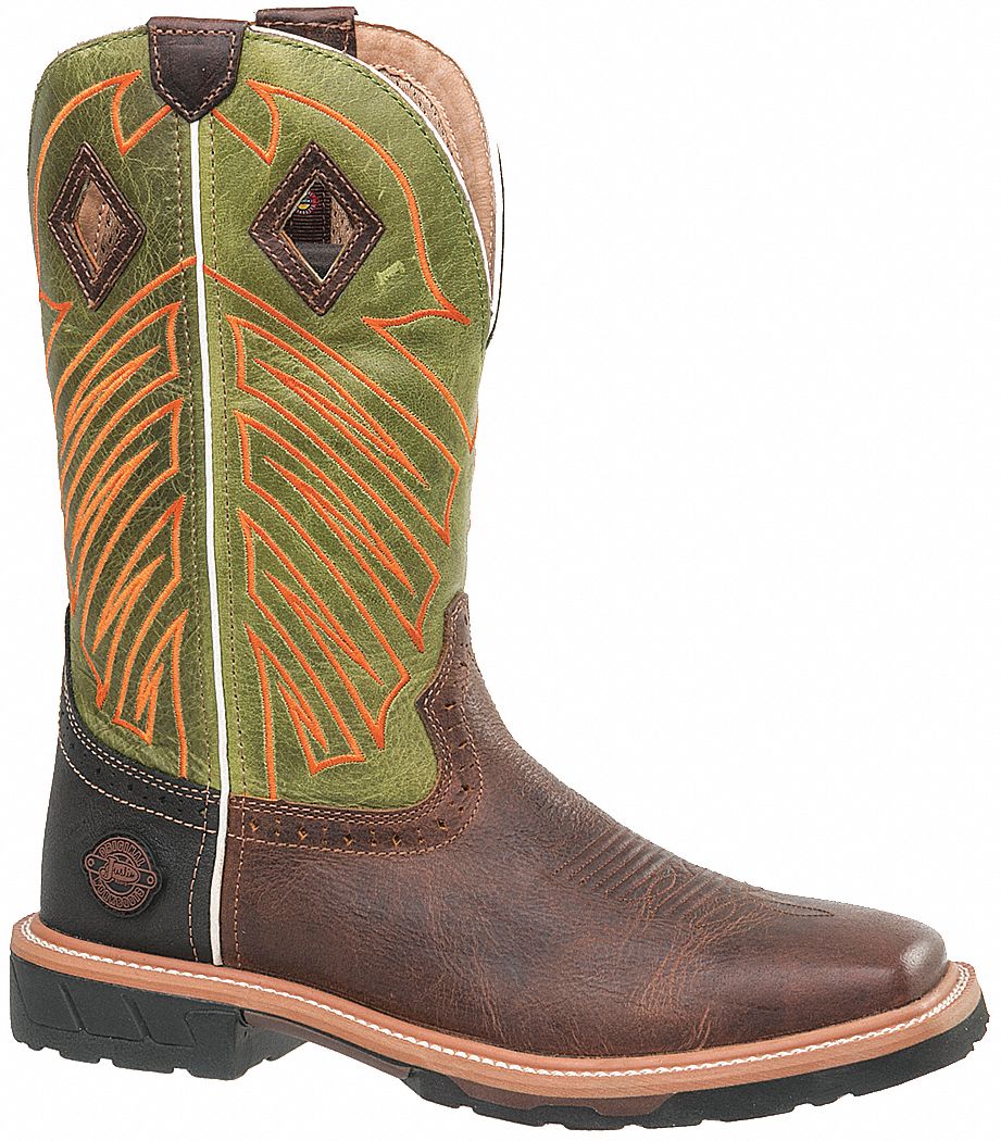 JUSTIN ORIGINAL WORKBOOTS Work Boots, 13, EE, Pull On, Brown, 12inH, PR