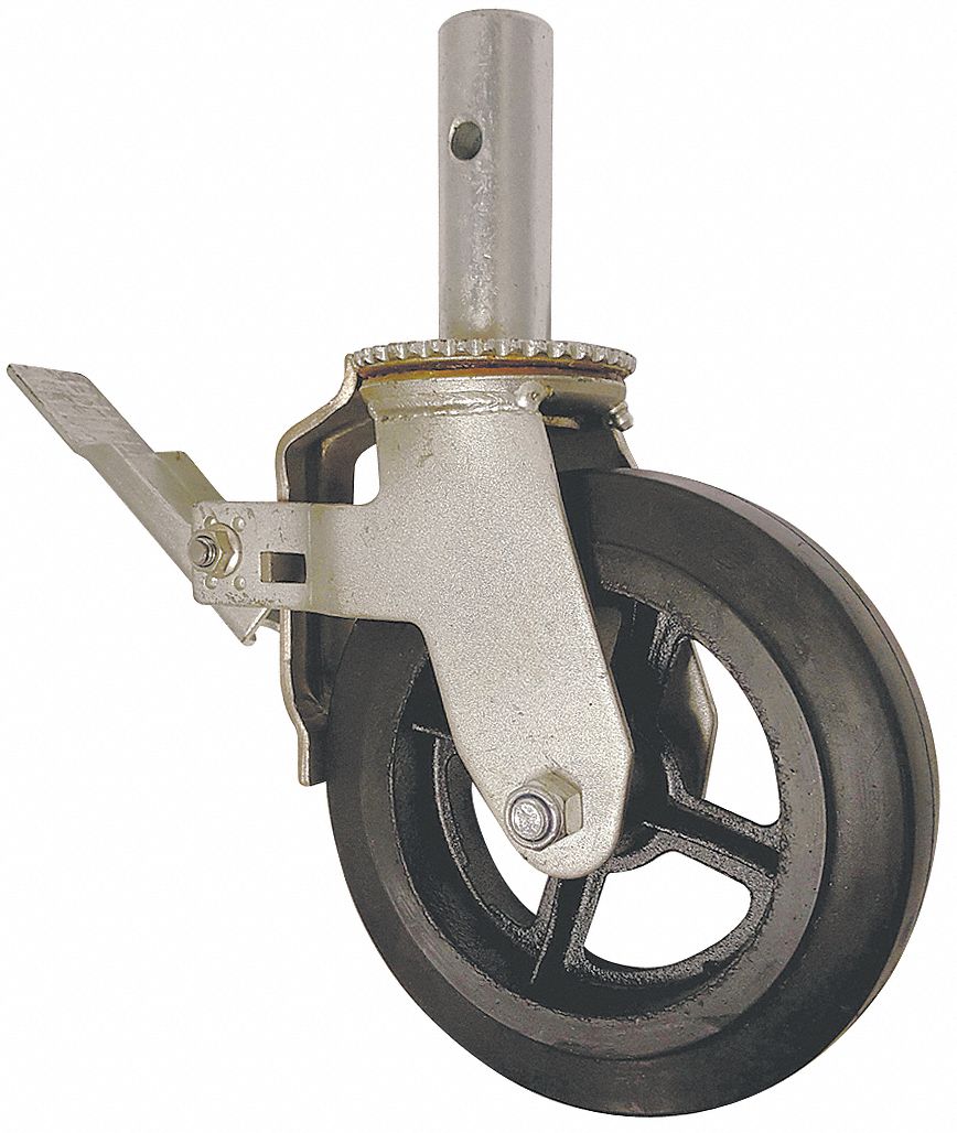 PAYSON CASTERS, INC, 500 lb, TotalLocking BoltIn Stem Caster with