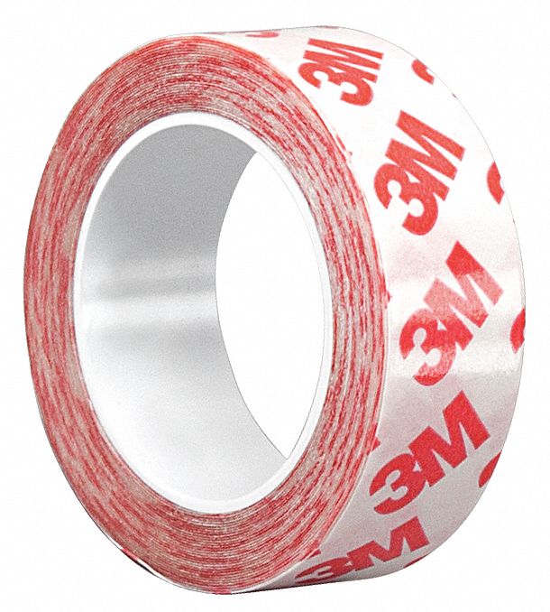 3M Polyester Double Sided Film Tape, Acrylic Adhesive, 8 3/10 mil Thick, 3/4 in X 5 yd, Clear