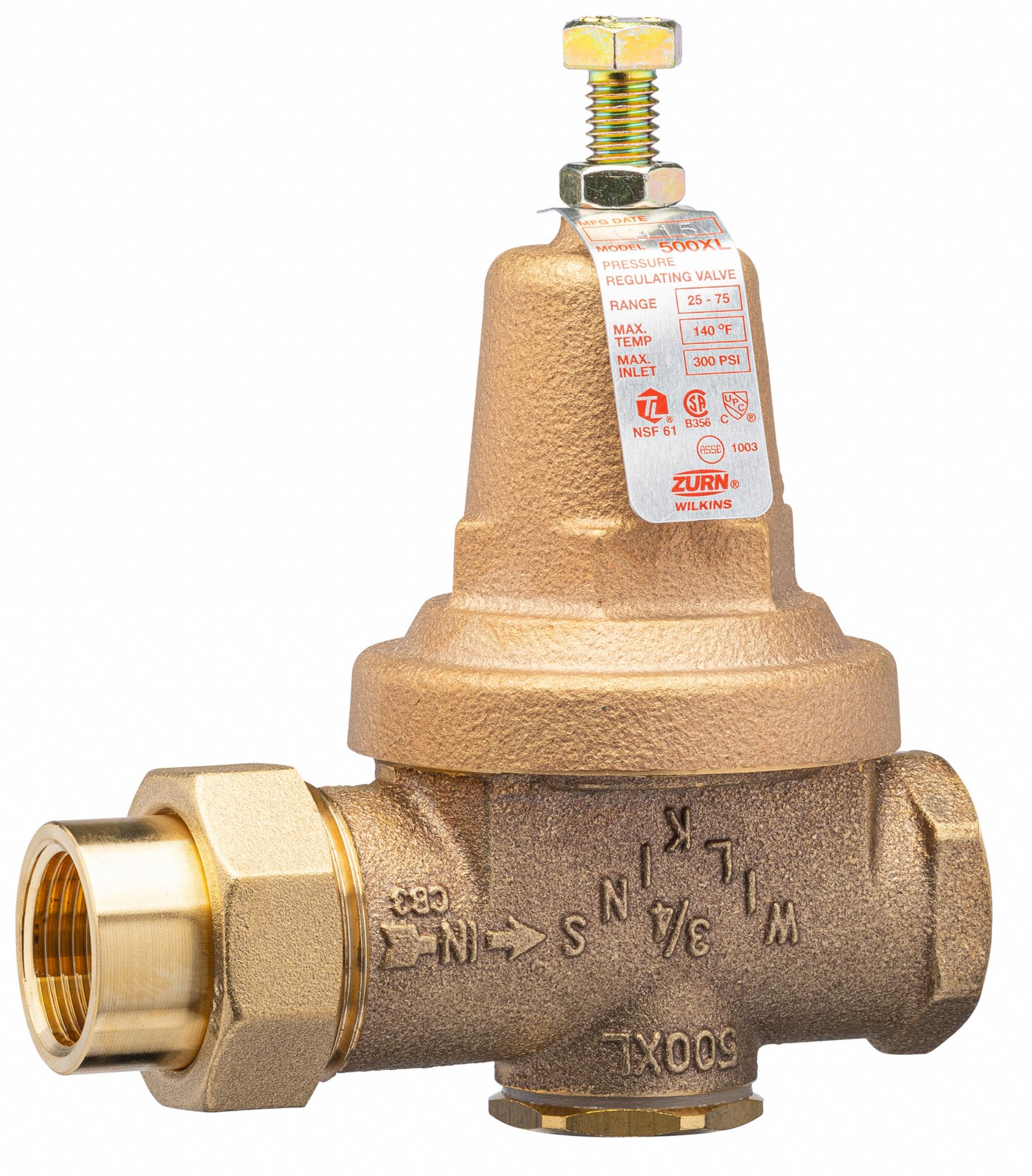 ZURN WILKINS Water Pressure Reducing Valve, Standard Valve Type, Low