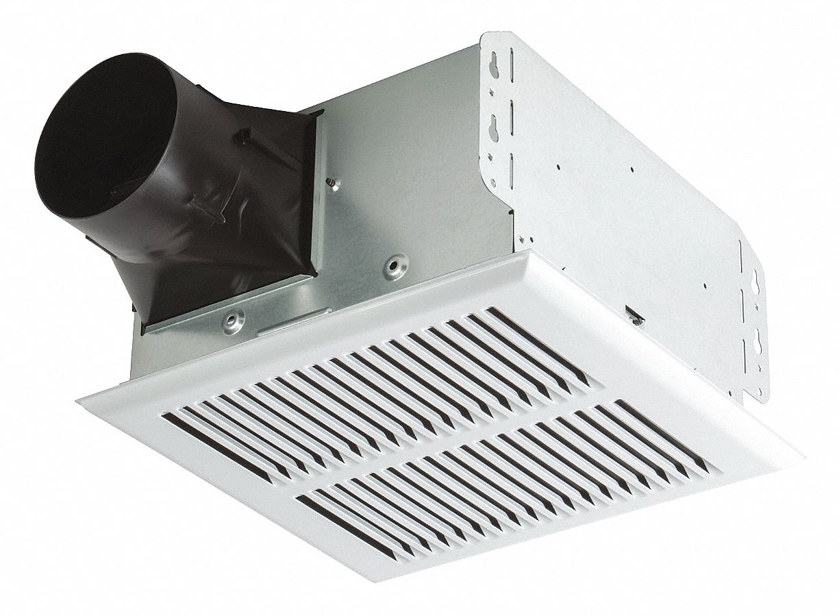 BROAN 10 in x 9 1/4 in x 5 3/4 in Medium Profile Bathroom Fan, 80 cfm