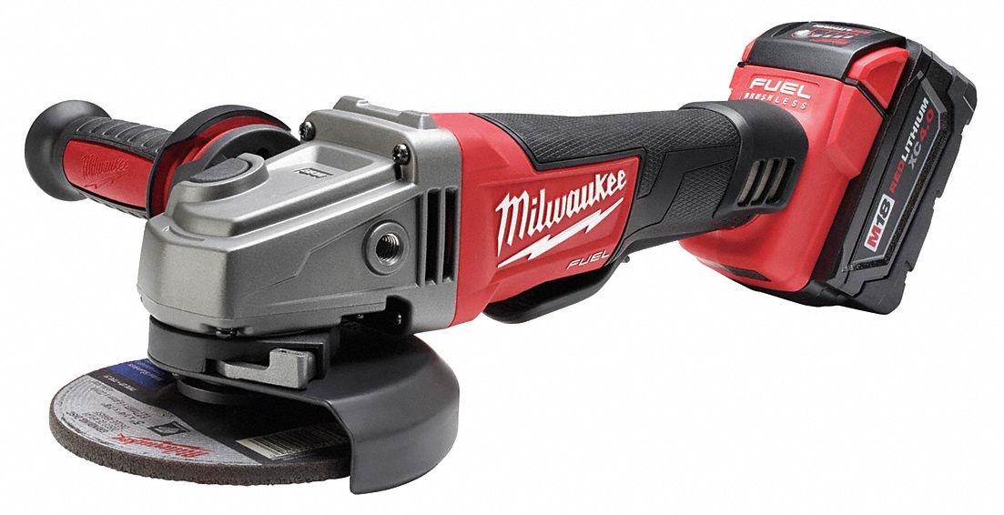 MILWAUKEE Cordless, Angle Grinder Kit, 5 in Wheel Diameter, 18V DC 45L199278022 Grainger