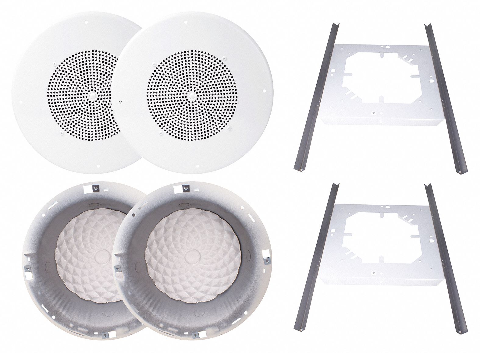 SPECO TECHNOLOGIES InCeiling Speaker Kit, 10 W Watt (RMS), 8 ohm