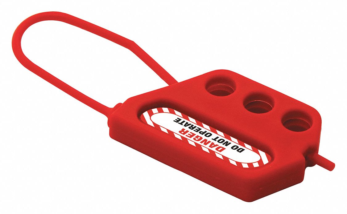 GRAINGER APPROVED Lockout Hasp, Mini Lockout Hasp Style, Nylon 45MZ82