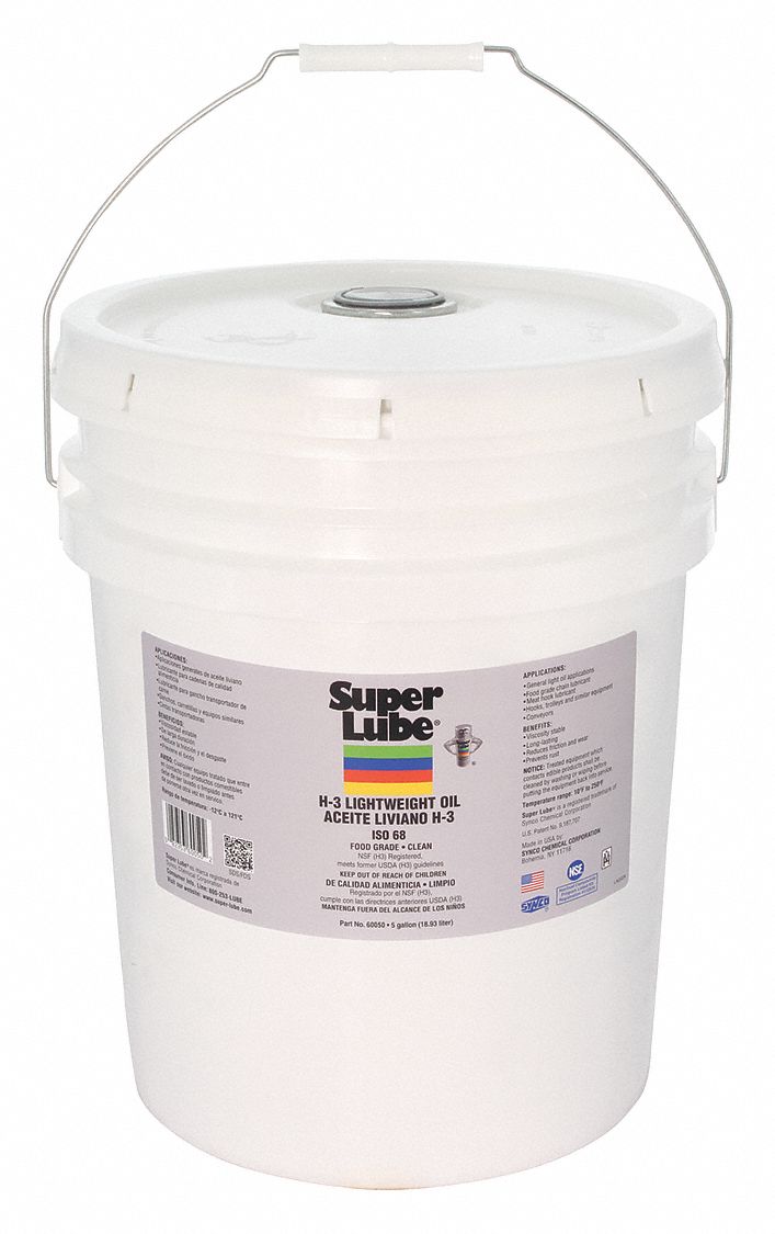 SUPER LUBE Mineral Hydraulic Oil, 5 gal Pail, ISO Viscosity Grade 68