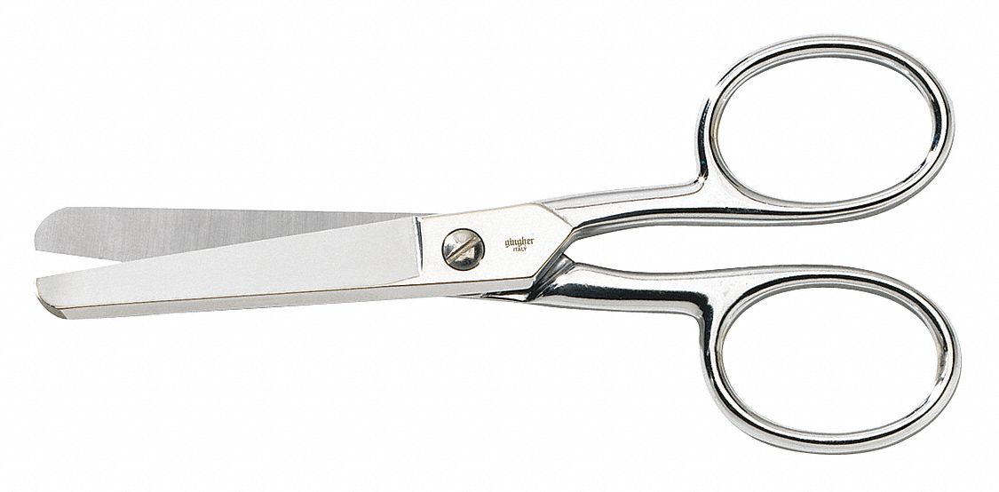 GINGHER Scissors, Multipurpose, Straight, Ambidextrous, Stainless Steel