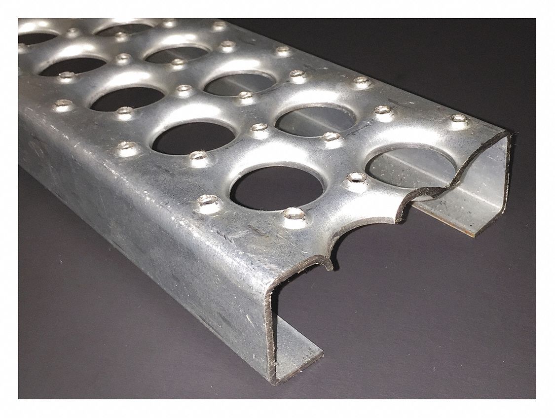 DIRECT METALS Steel Open Grip AntiSlip Channel, 1 1/2 inH x 120 inL x