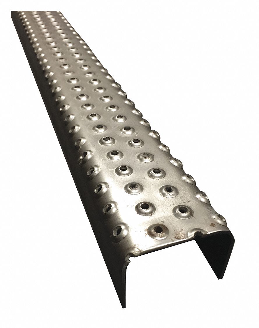 Perforated, Carbon Steel, AntiSlip Ladder Rung 45NN3463C4L1348.75