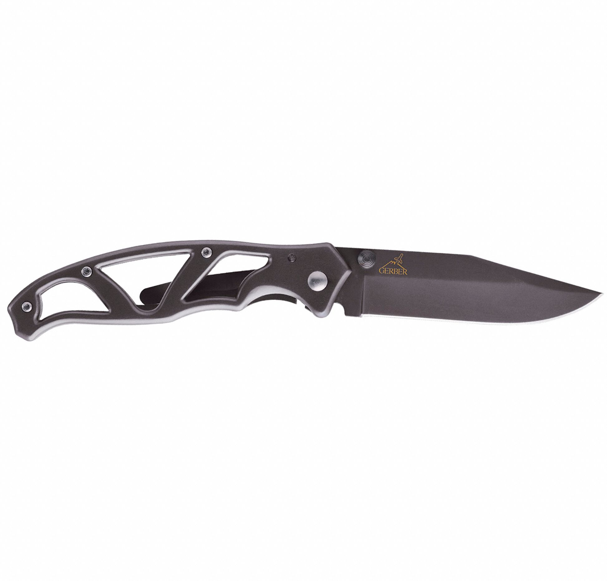 GERBER Folding Knife, Straight Blade Edge Type, 3 in Blade Length, Lock
