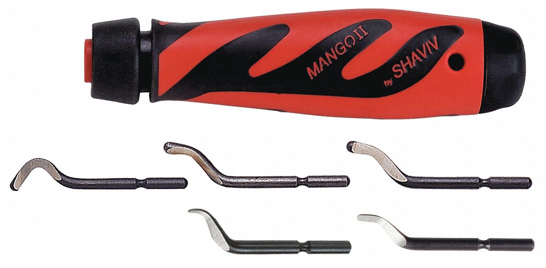 SHAVIV, High Speed Steel/Plastic, E, Deburring Tool Set 45NX7415500162 Grainger