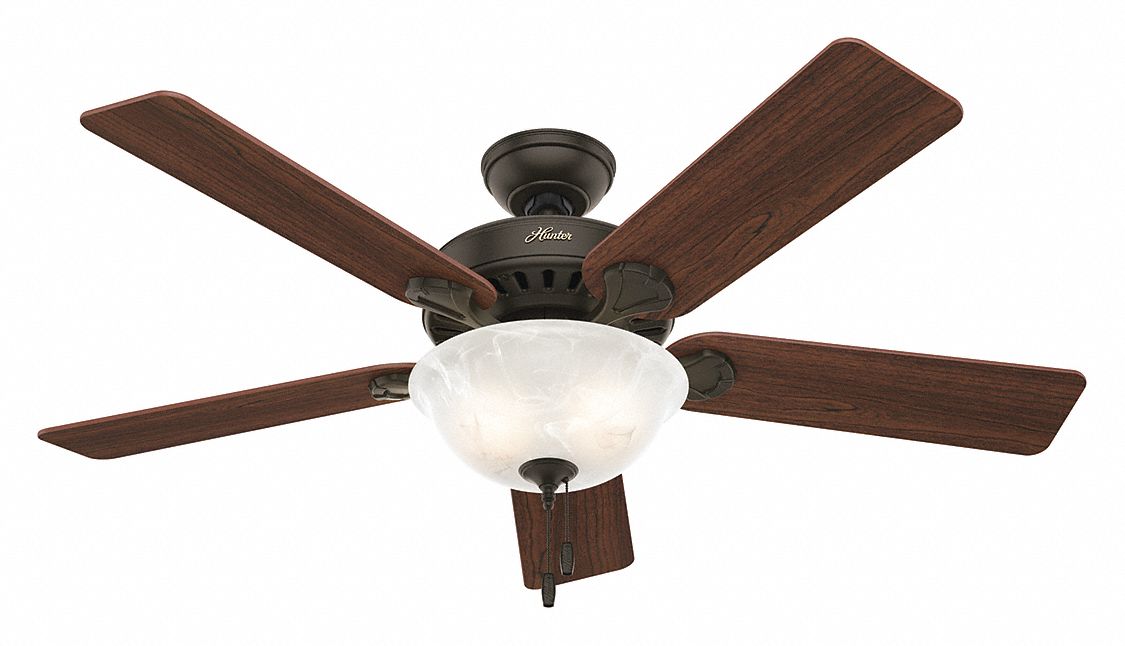 HUNTER Decorative Ceiling Fan, 52 in, Number of Blades 5