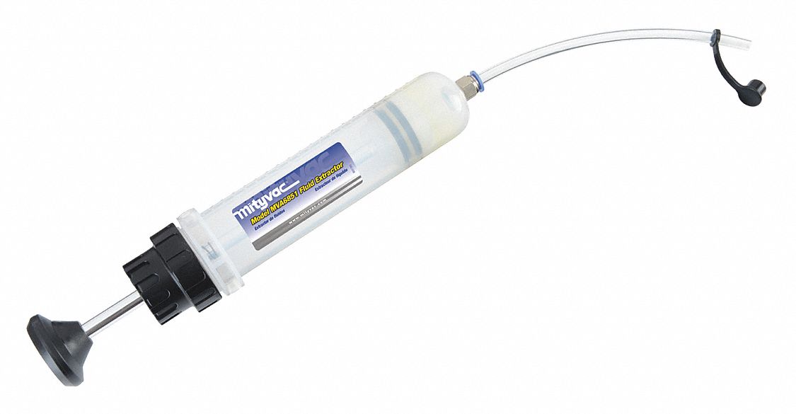 MITYVAC Fluid Extractor Syringe, Manual, 71/2" L 45PG75MVA6851