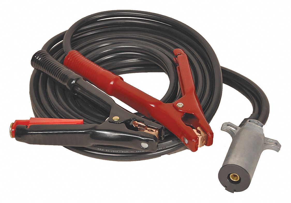 ASSOCIATED EQUIP Heavy Duty 15 ft. Standard Jaw Jumper Cables, Black