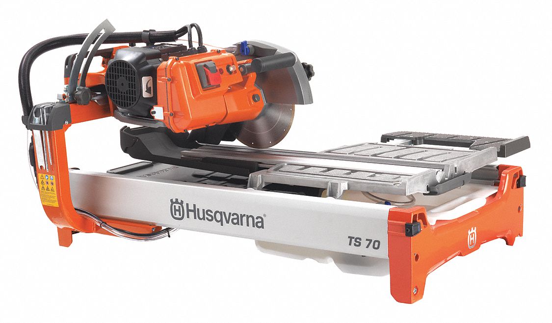 HUSQVARNA Tile Saw, 10 in Blade Dia., Wet Cutting Type 45RM28