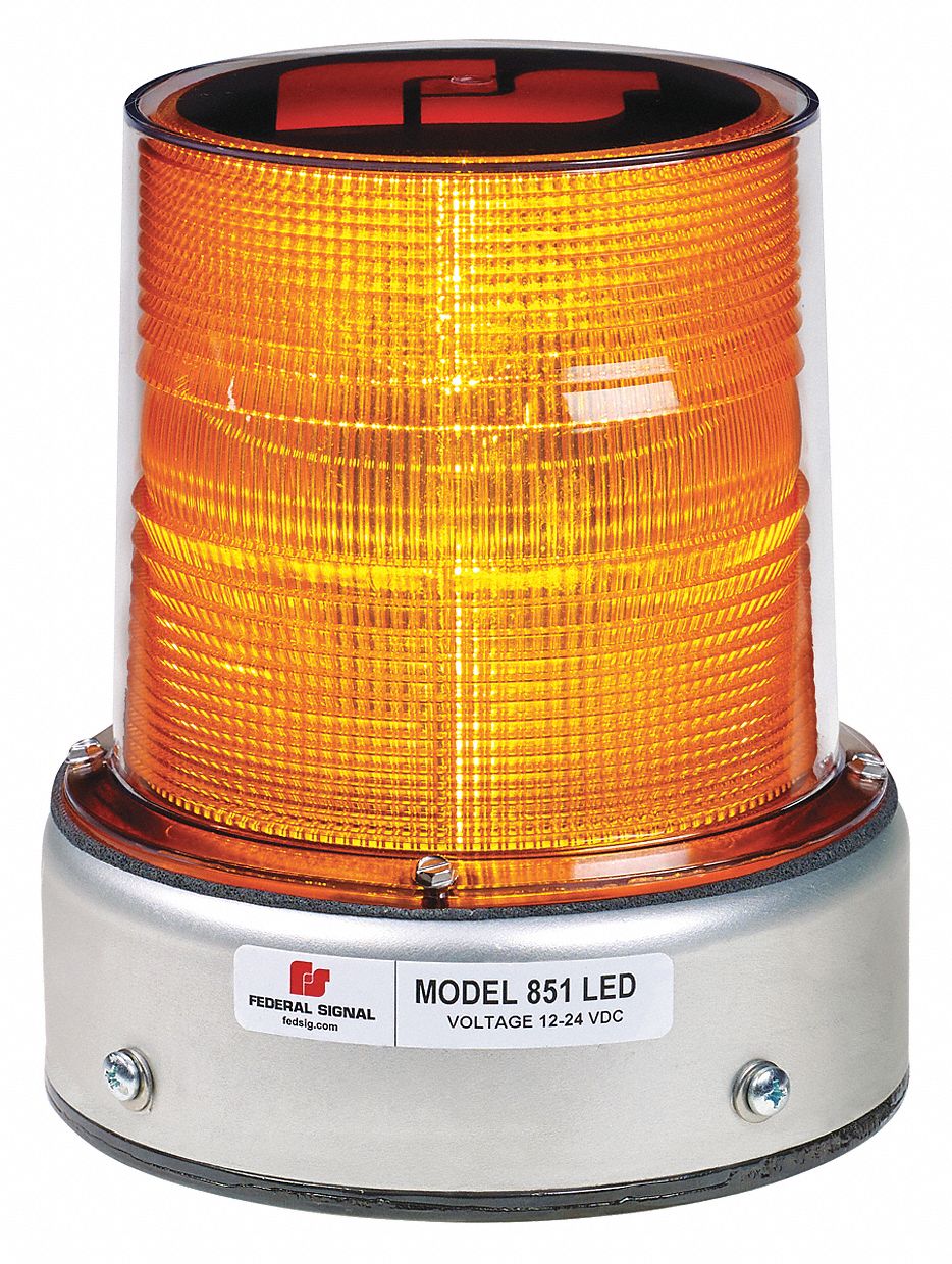 FEDERAL SIGNAL, Flashing Beacon, Amber, Beacon Light 45TP0842045002