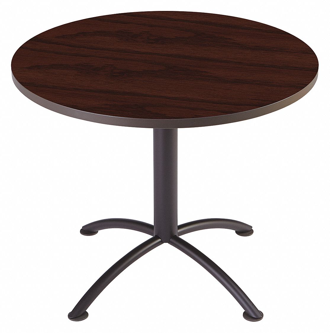 ILAND Round Cafe Table, Mahogany, Height 30 in, Dia. 36 in 45TR19