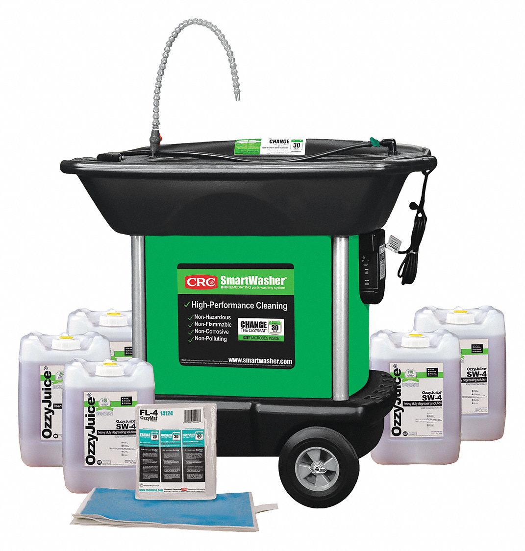 SMARTWASHER Water Based Parts Washer Kit 25 gal Tank Capacity, 1,000