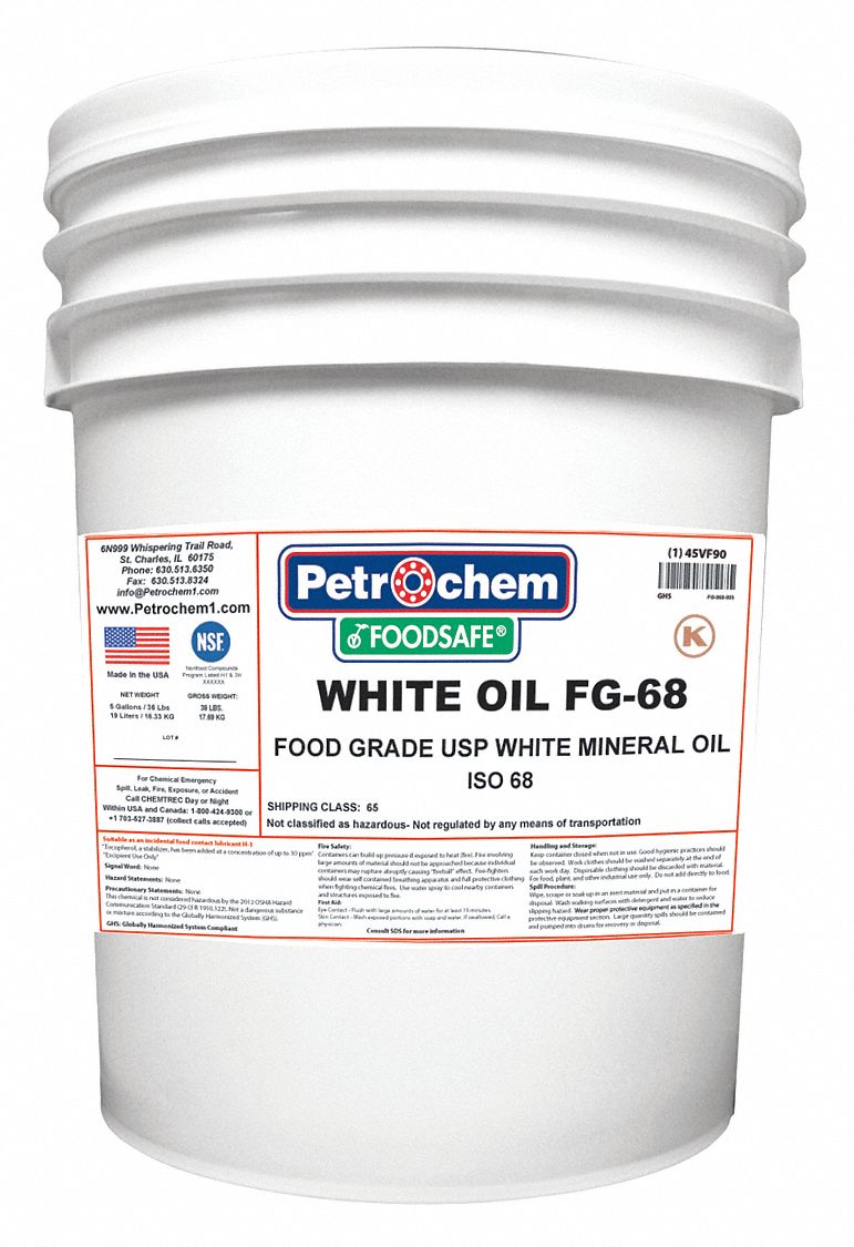 PETROCHEM Mineral Hydraulic Oil, 5 gal Pail, ISO Viscosity Grade 68