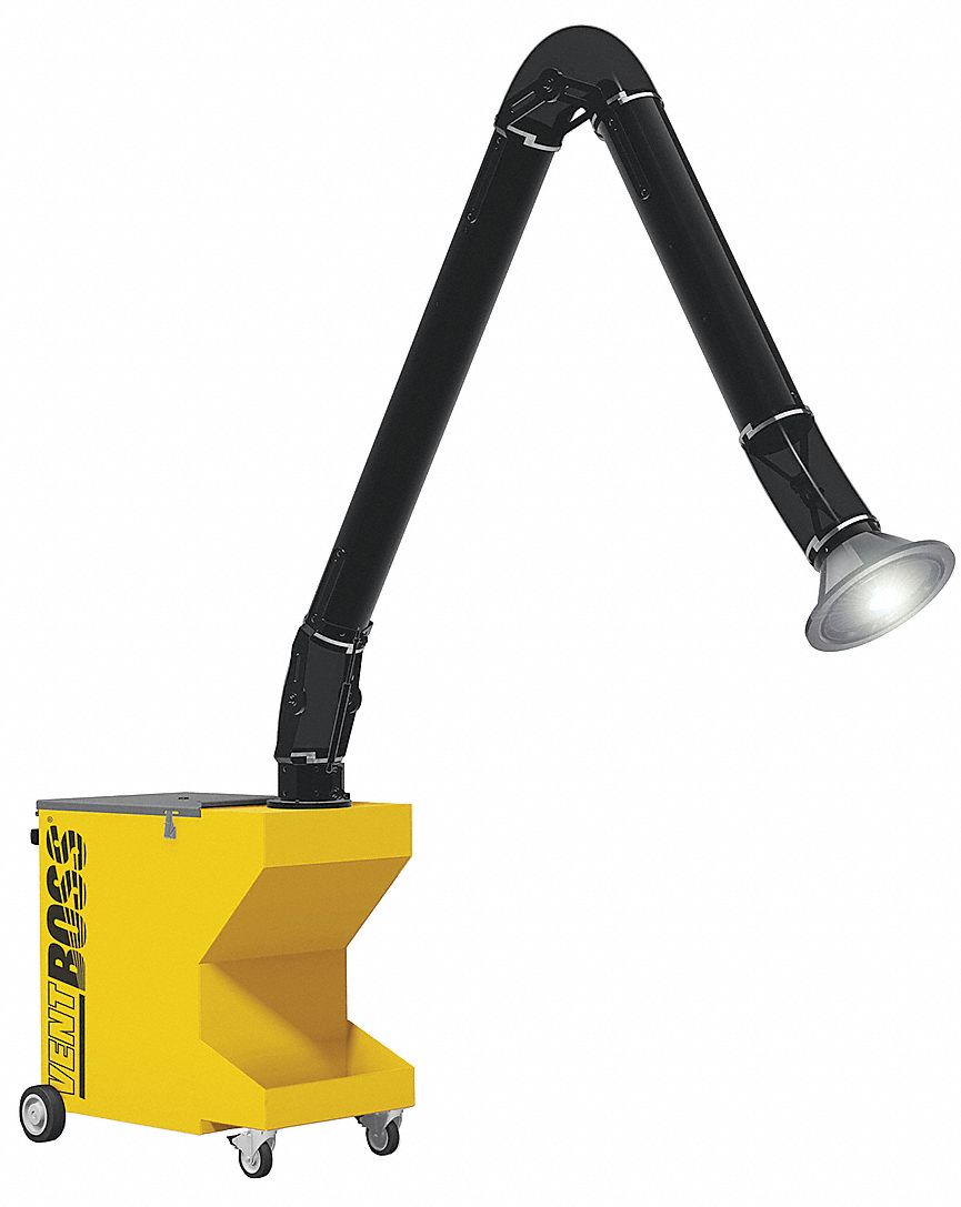 VENTBOSS BY ROBOVENT, 750 cfm, 1.2 ft Arm Lg, Portable Fume Extractor