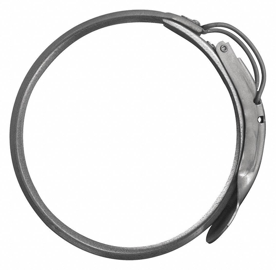 Stainless Steel, For 8 in Duct Dia, Duct Clamp 45ZD708010005627