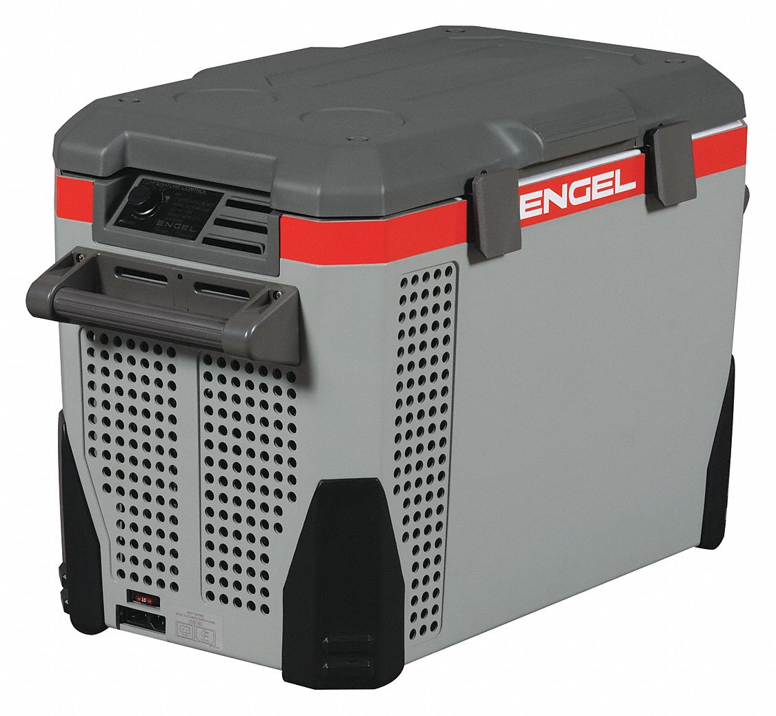 ENGEL Plastic, 40.0 qt., Marine Chest Cooler, Up to 7 days Ice Retention, Gray 460R46MR040F