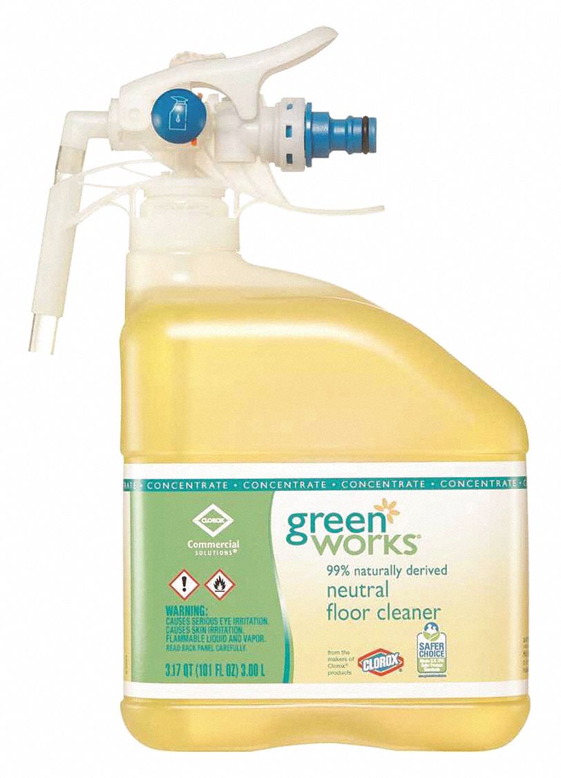 GREEN WORKS 101 oz. Neutral Floor Cleaner, 2 PK 460U6331755 Grainger