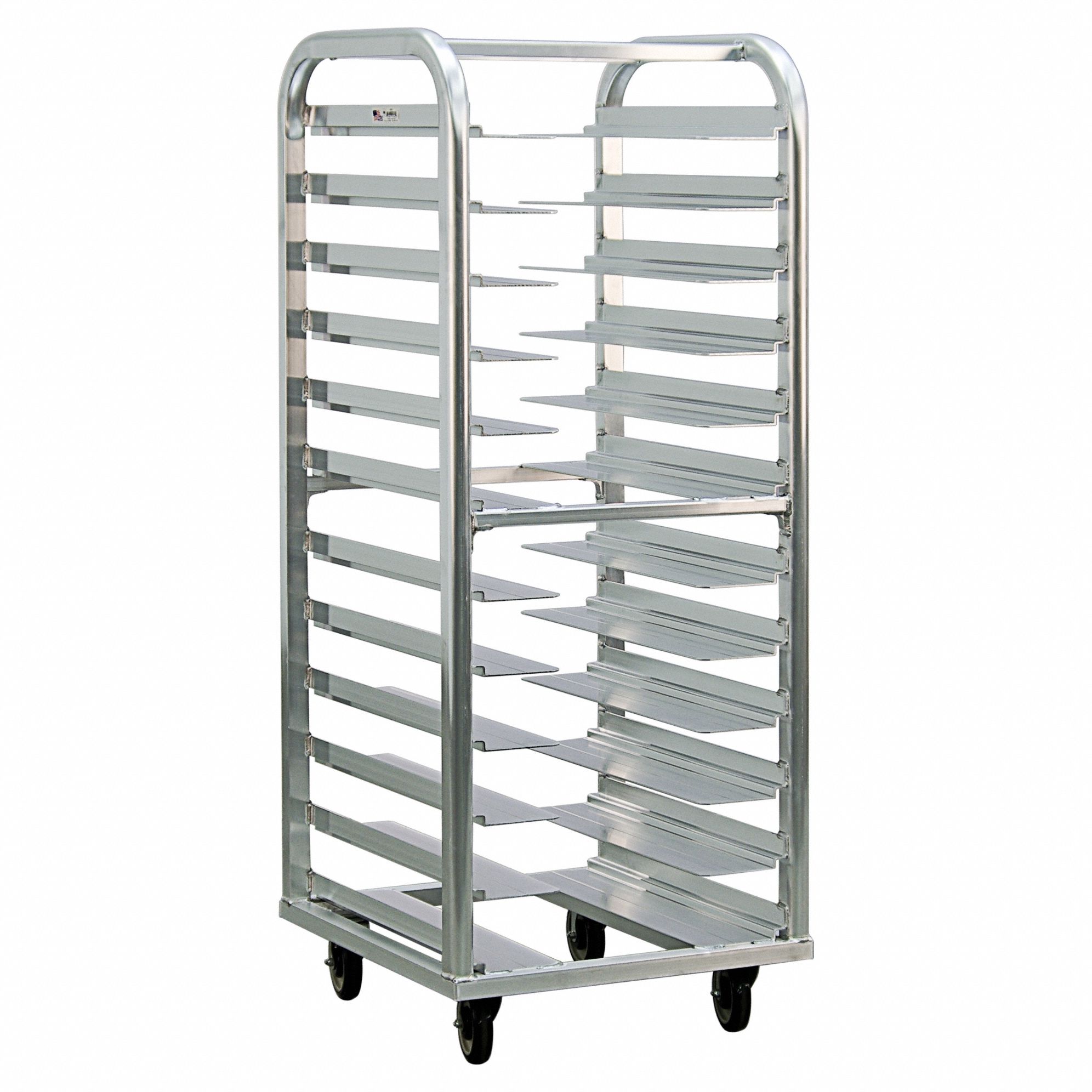 NEW AGE INDUSTRIAL, Full Size, 13 Slots, Stepped-Angle Roll-In Pan Rack