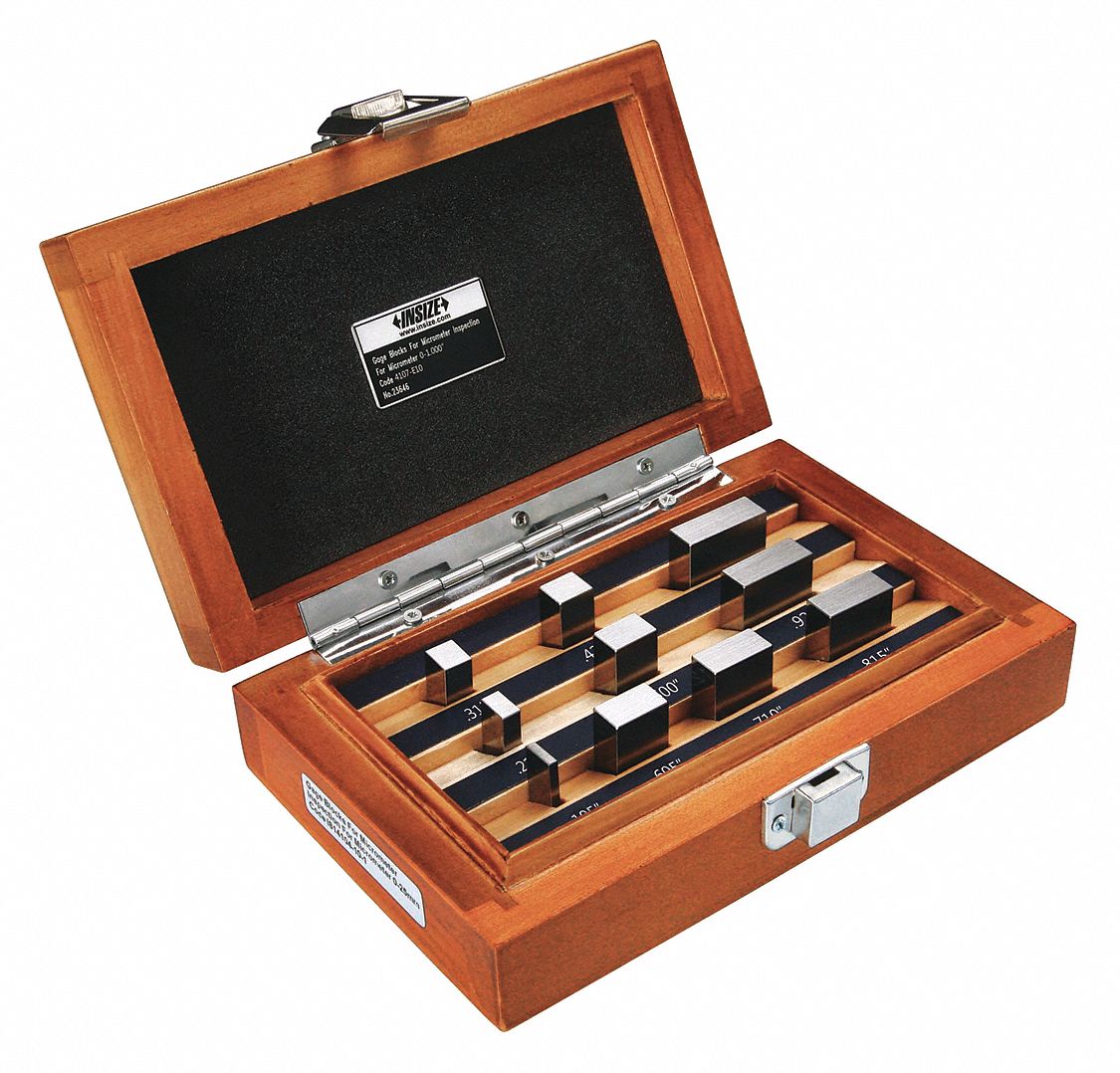 INSIZE Micrometer Inspection Gauge Block Set, Shape